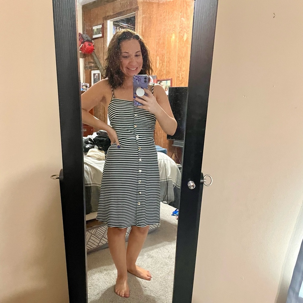 White birch stripped dress